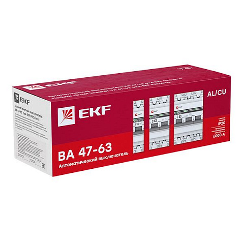 EKF PROxima ВА 47-63 Автоматический выключатель  (С) 3P 32А 6кА