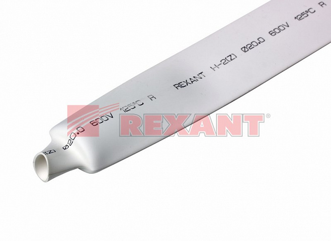 20.0 / 10.0 мм 1м термоусадка белая Rexant