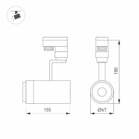 Arlight Светильник LGD-ZEUS-TRUECOLOR-4TR-R67-10W Day4000 CRI98 (BK, 20-60 deg, 230V) (IP20 Металл, 5 лет)
