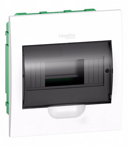 Systeme Electric EASY 9 Корпус встраиваемый с прозрачной дверью 1ряд/8мод, IP40, IK07,63А, 2 клеммы
