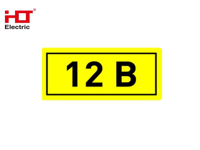 Знаки электробезопасности наклейка "12В" 35х100мм (уп./99 шт) HLT