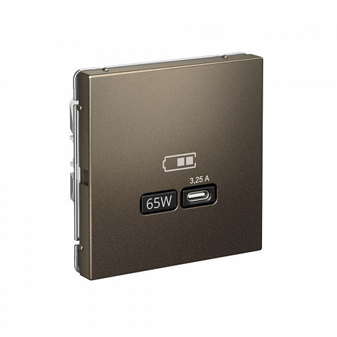 Systeme Electric ArtGallery Мокко USB Розетка тип-С 65Вт высокоскор.заряд. QC, PD, механизм