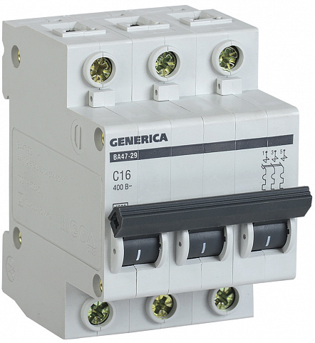 IEK GENERICA Автоматический выключатель ВА47-29 3Р 50А 4,5кА (С)