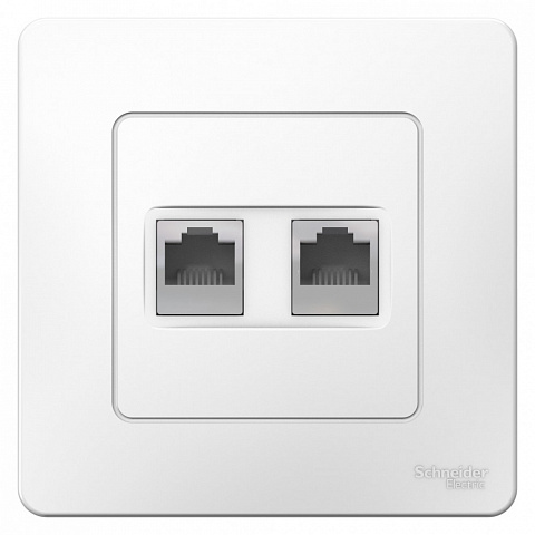 SE Blanca С/У Розетка двойная компьютерная RJ45, кат.5E, белый