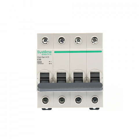 Systeme Electric City9 Set Автоматический выключатель (АВ) С 25А 4P 6kA 400В