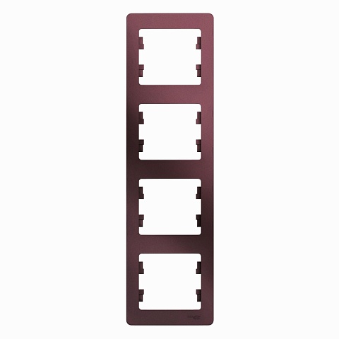 SE Glossa 4-постовая Рамка, вертикальная, баклажановый