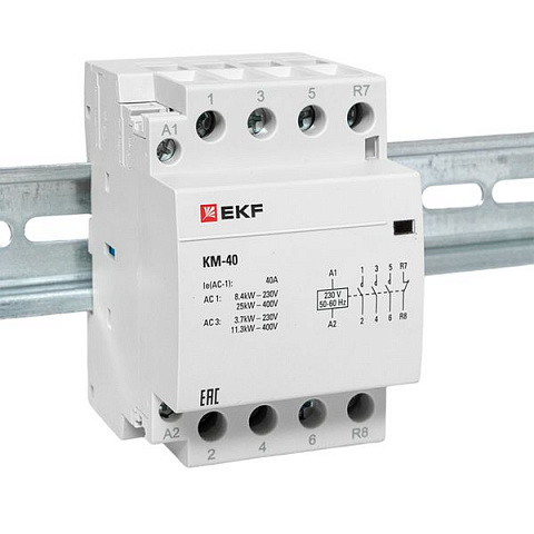 EKF PROxima Контактор модульный КМ 40А 3NО+NC (3 мод.)