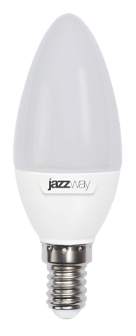 Jazzway Лампа светодиодная (LED) «свеча» d38мм E14 220° 7Вт 220-240В матовая тепло-белая желтая 3000К