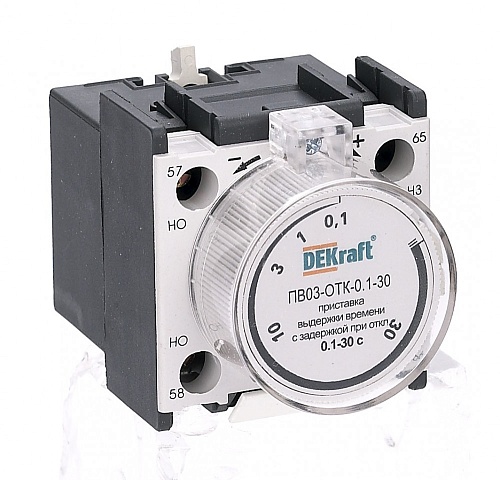 DEKraft KM-103 Приставка выдержки времени с задержкой при откл. 0.1-30сек. 1з+1р ПВ-03В