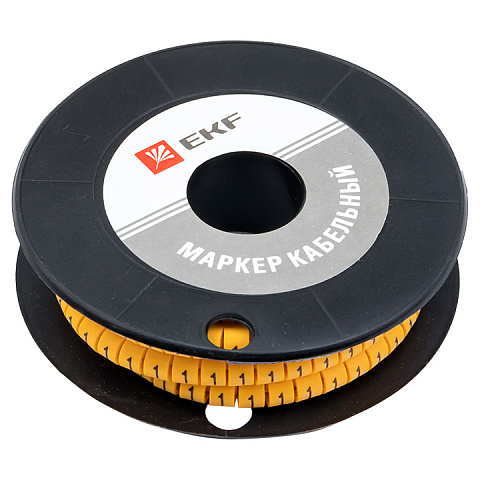 EKF PROxima Маркер кабельный 4,0 мм2 "1" (500 шт.) (ЕС-2)