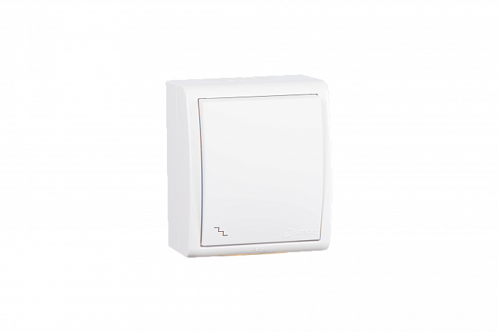 Simon 15 Aqua Белый Переключатель 1-клавишный наружный, IP54
