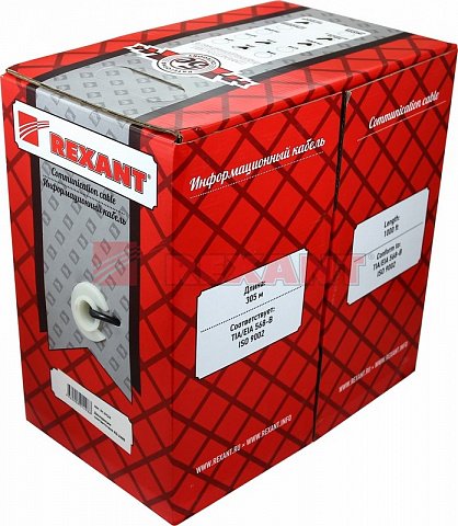 Кабель UTP 2PR 24AWG CAT5e 305м Rexant