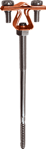 EZETEK Держатель проводника круглого 8-10 мм для деревянного фасада, медь