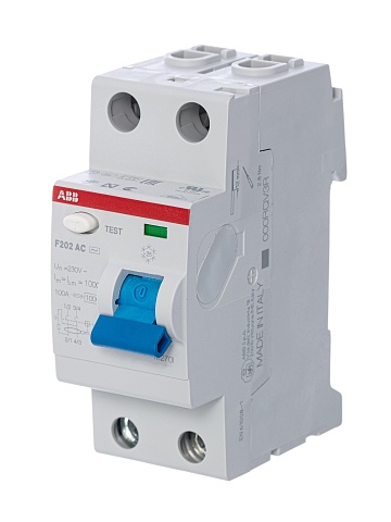 ABB F202AC УЗО 2Р 80А 100mA (AC)