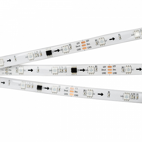 Arlight Лента герметичная SPI-SE-B30-10mm 12V RGB-PX3 (7.2W/m, IP65, 5060, 5m) (Закрытый, IP65)