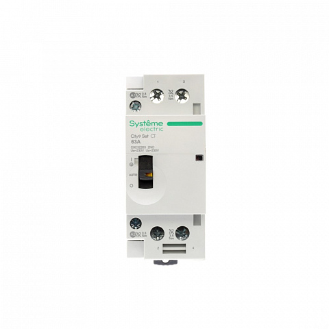 Systeme Electric City9 SET Модульный контактор 2P 2НО 63A, Ручное управление, AC 230В-230В