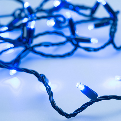 Arlight Светодиодная гирлянда ARD-STRING-CLASSIC-10000-BLACK-100LED-STD BLUE (230V, 7W) (Ardecoled, IP65)