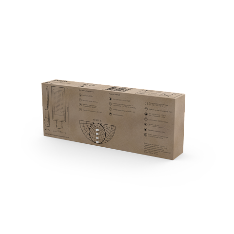 Gauss Светильник уличный Avenue 80W 8000lm 5000K 190-250V IP65 420*160*57мм черный КСС "Д" LED
