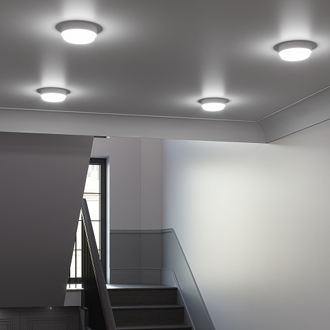 Gauss Светильник ЖКХ LITE круг 15W 1200lm 6500K 200-240V IP65 D155*52мм белый LED