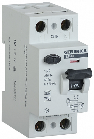 IEK GENERICA УЗО ВД1-63 2Р 32А 30мА
