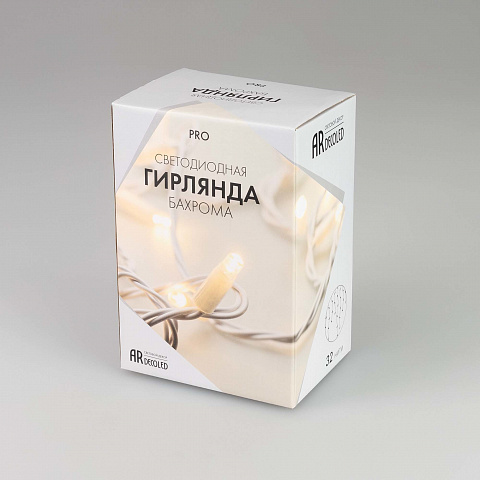 Arlight Светодиодная гирлянда ARD-EDGE-PRO-4000x600-WHITE-128LED-MILK-FLASH White (230V, 8W) (Ardecoled, IP65)