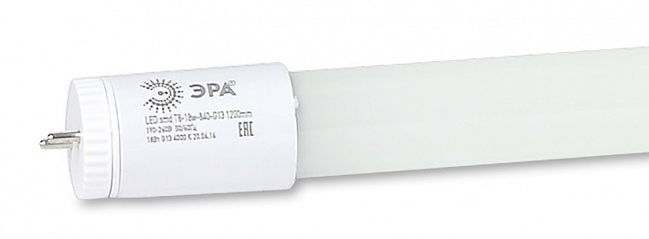 ЭРА LED T8-18W-840-G13-1200mm (диод,трубка стекл,18Вт,нейтр,поворотный G13)