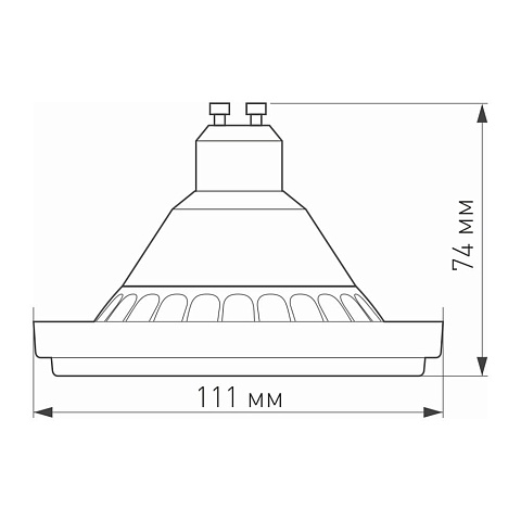 Arlight Лампа AR111-UNIT-GU10-15W-DIM Warm3000 (WH, 24 deg, 230V) (Металл)
